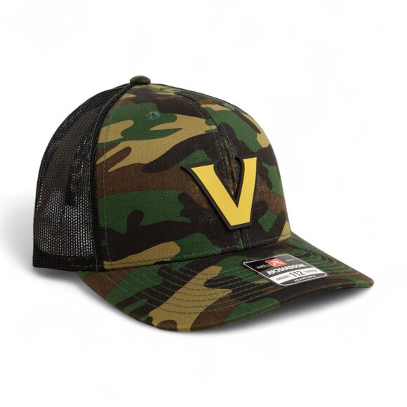 Vanderbilt Commodores Gold 3D Snapback Trucker Hat- Army Camo/ Black - Picture 1 of 3